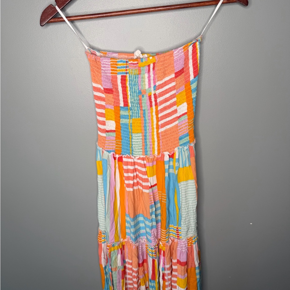 Abel The Label Strapless Patchwork Print Maxi Dre… - image 4